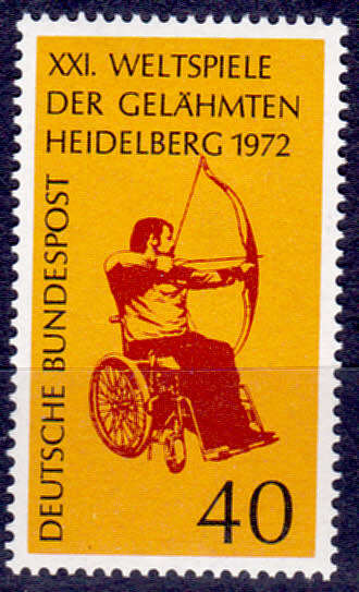 GERMANY 1972, 18 July. SPORTS FESTIVAL FOR CRIPPLED, single, MH, CV+/- R 10.00 view scans