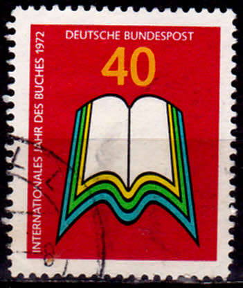 GERMANY 1972, 11 Sept. INTERNATIONAL BOOK YEAR, single, UH, CV+/- R 5.00 view scans