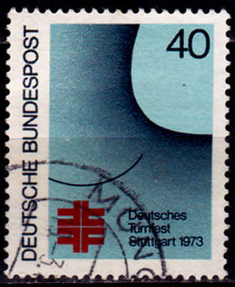 GERMANY 1973, 15 March. COMPETITION OF GYMNASTICS, single, UH, CV+/- R 5.00 view scans