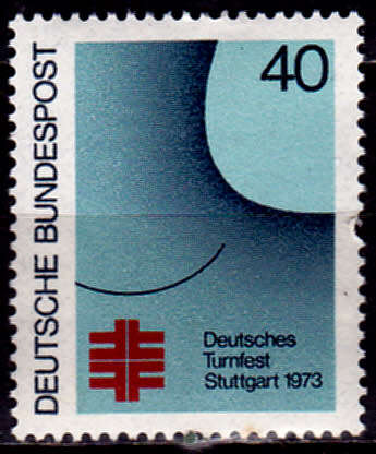 GERMANY 1973, 15 March. COMPETITION OF GYMNASTICS, single, MH, CV+/- R 10.00 view scans