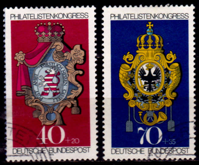 GERMANY 1973, 5 April. STAMP EXHIBITION `IBRA MUNICH 73`, set, UH, CV+/- R 35.00 view scans