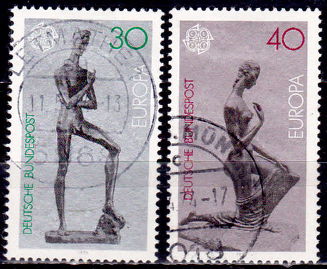 GERMANY 1974, 17 April. EUROPA STAMPS - SCULPTURES, set, UH, CV+/- R 10.00 view scans