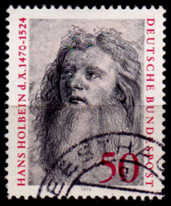 GERMANY 1974, 16 July. 450th ANNIV DEATH HANS HOLBEIN, single, UH, CV+/- R 5.00 view scans