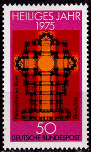 GERMANY 1975, 14 Feb. HOLY YEAR, single, MH, CV+/- R 10.00 view scans