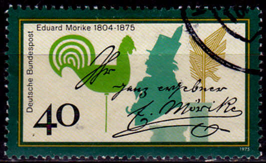 GERMANY 1975, 15 May. 100th ANNIV DEATH of EDUARD MöRIKE, single, UH, CV+/- R 5.00 view scans