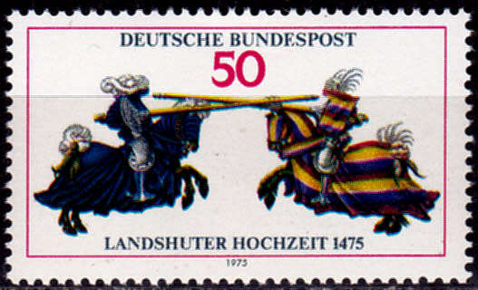 GERMANY 1975, 15 May. 500th ANNIV LANDSHUTER TOWN, single, MH, CV+/- R 20.00 view scans
