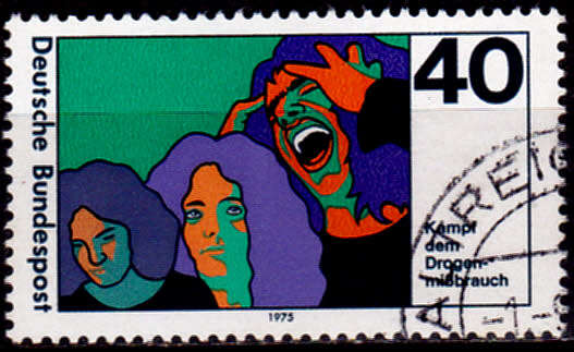 GERMANY 1975, 14 Aug. DRUG ABUSE, single, UH, CV+/- R 5.00 view scans