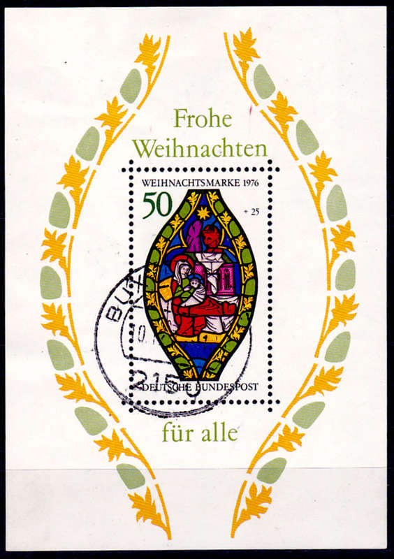 GERMANY 1976, 16 Nov. CHRISTMAS STAMP, m/sheet, UH, CV+/- R 15.00 view scans