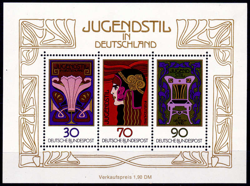 GERMANY 1977, 16 Feb. JUGENDSTIL IN GERMANY, m/sheet, MNH, CV+/- R 40.00 view scans