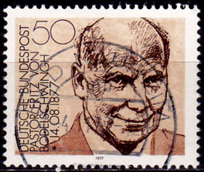 GERMANY 1977, 13 July. 100th ANNIV BIRTH FRITZ V BODELSCHWINGH, single, UH, CV+/- R 5.00 view scans
