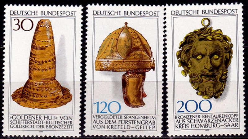 GERMANY 1977, 16 Aug. ARCHAEOLOGICAL DISCOVERY, set, MH, CV+/- R 65.00 view scans