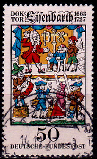 GERMANY 1977, 10 Nov. 250th ANNIV DEATH DR J A EISENBARTH, single, UH, CV+/- R 5.00 view scans
