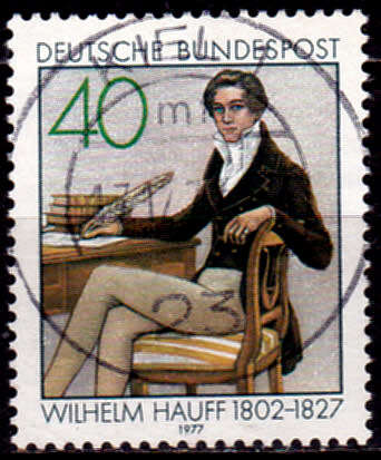 GERMANY 1977, 10 Nov. 150th ANNIV DEATH WILHELM HAUFF, single, UH, CV+/- R 5.00 view scans