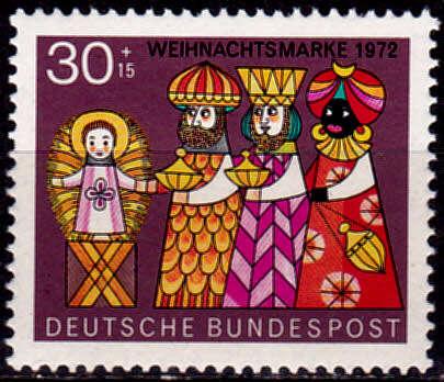 GERMANY 1972, 10 Nov. CHRISTMAS STAMPS, single, MH, CV+/- R 20.00 view scans