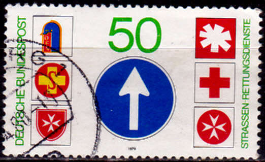 GERMANY 1979, 14 Feb. RESCUE SERVICES, single, UH, CV+/- R 5.00 view scans