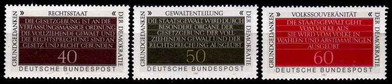 GERMANY 1981, 13 Aug. INFORMATION ABOUT POLITICS, set, MNH, CV+/- R 45.00 view scans