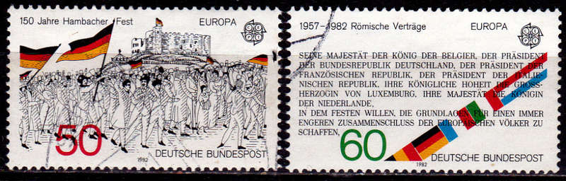 GERMANY 1982, 5 May. EUROPA STAMPS - HISTORIC EVENTS, set, UH, CV+/- R 15.00 view scans
