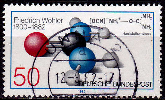 GERMANY 1982, 12 Aug. 100th ANNIV DEATH FRIEDRICH WOHLER, single, UH, CV+/- R 10.00 view scans