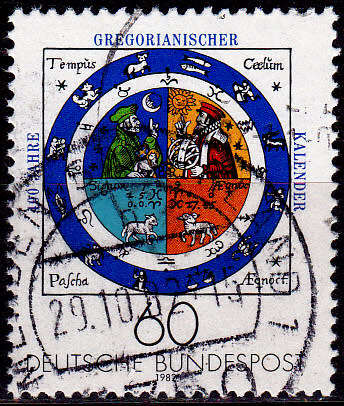 GERMANY 1982, 14 Oct. 400th ANNIV GREGORIAN CALENDAR, single, UH, CV+/- R 10.00 view scans