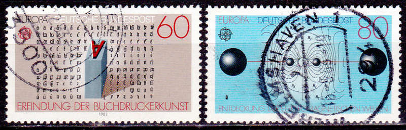 GERMANY 1983, 5 May. EUROPA STAMPS - INVENTIONS, set, UH, CV+/- R 10.00 view scans