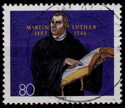 GERMANY 1983, 13 Oct. 500th ANNIV BIRTH MARTIN LUTHER, single, UH, CV+/- R 10.00 view scans