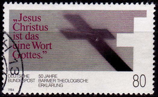 GERMANY 1984, 8 May. 50th ANNIV THEOLOGICAL DECLARATION, single, UH, CV+/- R 5.00 view scans