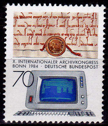 GERMANY 1984, 21 Aug. 10th INTERNATIONAL ARCHIVE CONGRESS, single, MNH, CV+/- R 20.00 view scans