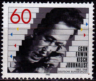 GERMANY 1985, 16 April. 100th ANNIV BIRTH EGON ERWIN KISCH, single, MNH, CV+/- R 20.00 view scans