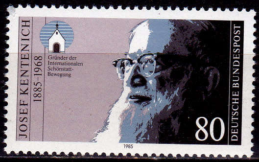 GERMANY 1985, 7 May. 100th ANNIV BIRTH JOSEF KENTENICH, single, MNH, CV+/- R 20.00 view scans