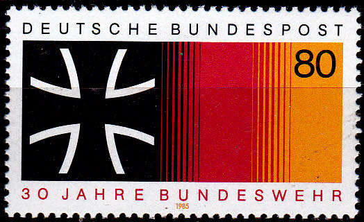 GERMANY 1985, 12 Nov. 30th ANNIV DEFENCE OF FEDERAL REP, single, MH, CV+/- R 40.00 view scans
