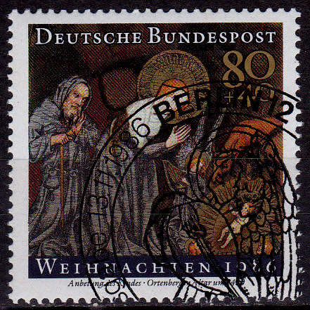 GERMANY 1986, 13 Nov. CHRISTMAS STAMPS, single, UNH, CV+/- R 30.00 view scans