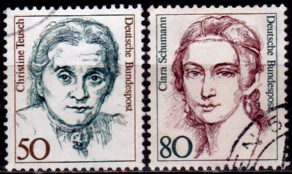 GERMANY 1986, 13 Nov. FAMOUS WOMEN, set, UH, CV+/- R 15.00 view scans