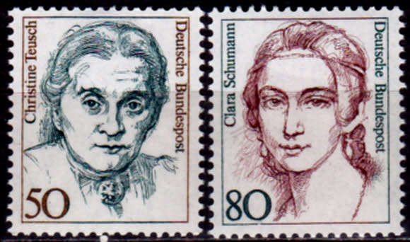 GERMANY 1986, 13 Nov. FAMOUS WOMEN, set, MH, CV+/- R 35.00 view scans
