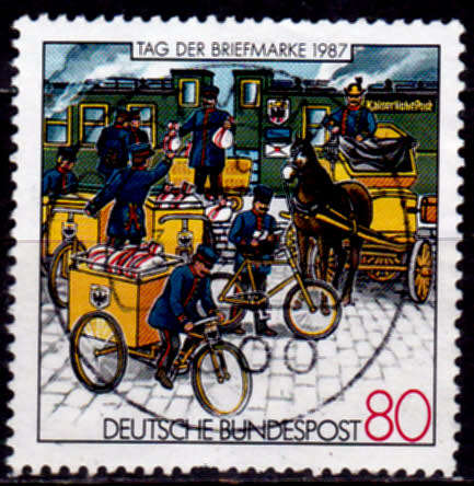 GERMANY 1987, 15 Oct. THE DAY OF STAMPS, single, UH, CV+/- R 10.00 view scans