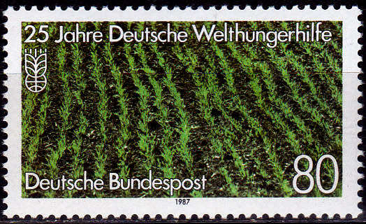 GERMANY 1987, 6 Nov. 25th ANNIV DEUTSCHE WELTHUNGERHILFE, single, MNH, CV+/- R 30.00 view scans