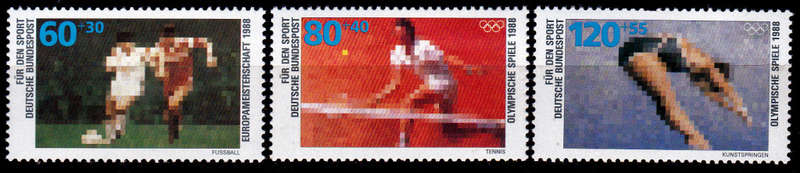 GERMANY 1988, 18 Feb. SPORTS, set, MNH, CV+/- R 90.00 view scans
