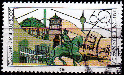GERMANY 1988, 5 May. 750th ANNIV OF DUSSELDORF, single, UH, CV+/- R 10.00 view scans