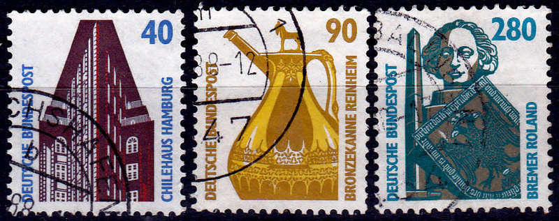 GERMANY 1988, 11 Aug. SIGHTSEEINGS, set, UH, CV+/- R 80.00 view scans