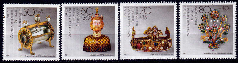 GERMANY 1988, 13 Oct. GOLD AND SILVERSMITHS CRAFT, set, MNH, CV+/- R 75.00 view scans
