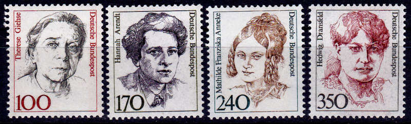 GERMANY 1988, 10 Nov. FAMOUS WOMEN, set, MNH, CV+/- R 185.00 view scans