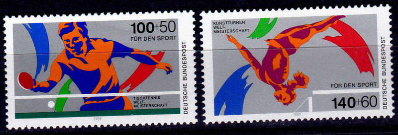 GERMANY 1989, 9 Feb. SPORTS, set, MNH, CV+/- R 75.00 view scans