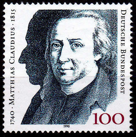 GERMANY 1990, 9 Aug. 250th ANNIV BIRTH MATTHIAS CLAUDIUS, single, MNH, CV+/- R 30.00 view scans