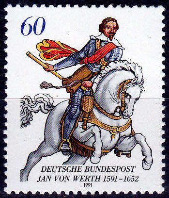 GERMANY 1991, 12 March. 400th ANNIV DEATH JAN VON WERTH, single, MNH, CV+/- R 20.00 view scans