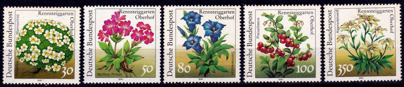 GERMANY 1991, 12 March. PLANTS, set, MNH, CV+/- R 120.00 view scans