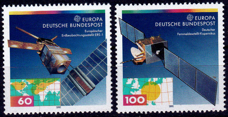 GERMANY 1991, 2 May. EUROPA STAMPS - EUROPEAN AEROSPACE, set, MNH, CV+/- R 50.00 view scans