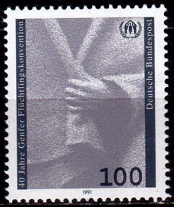 GERMANY 1991, 9 July. 40th ANNIV REFUGEE CONVENTION, single, MNH, CV+/- R 30.00 view scans
