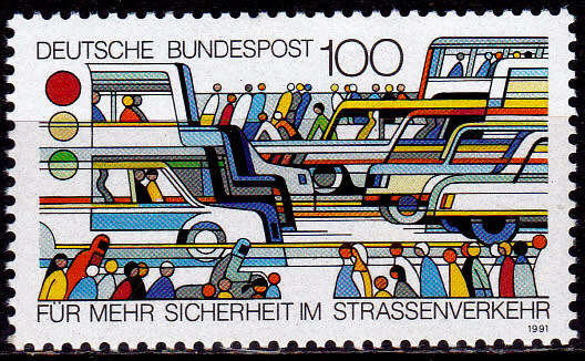GERMANY 1991, 9 July. TRAFFIC SAFETY, single, MNH, CV+/- R 30.00 view scans