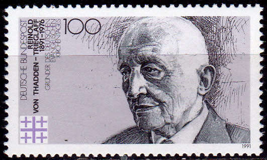 GERMANY 1991, 8 Aug. 100th ANNIV BIRTH R VON THADDEN-TRIEGLAFF, single, MNH CV+/- R 30.00 view scans