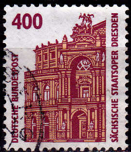 GERMANY 1991, 10 Oct. STATE OPERA IN DRESDEN, single, UH, CV+/- R 30.00 view scans