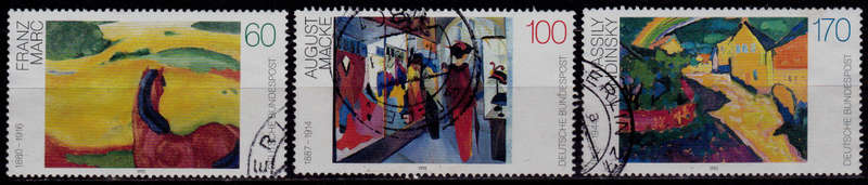 GERMANY 1992, 11 June. PAINTINGS OF THE 20th CENTURY, set, UH, CV+/- R 55.00 view scans